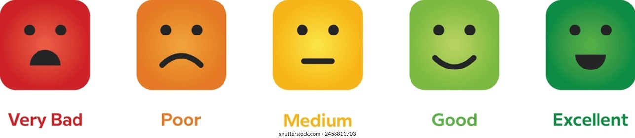 Smile Rate Customer Satisfaction giving high score rating