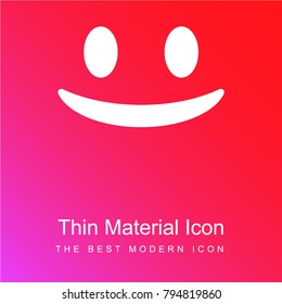 Smile red and pink gradient material white icon minimal design