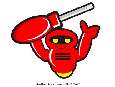 smile red robot