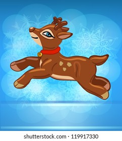 Smile reindeer vector