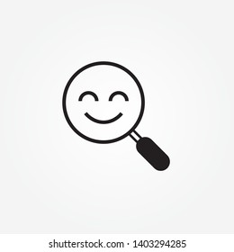smile search icon . search vector