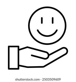 Ilustración vectorial de línea de íconos de Smile Serve
