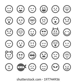 Smile set, vector.