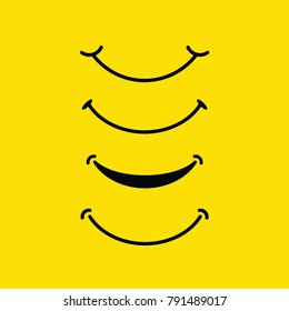 Smile Set Vector Template Design