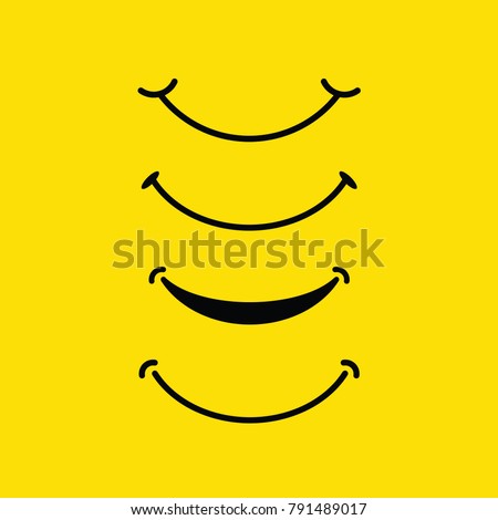 Smile Set Vector Template Design