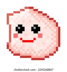 Sonreir imagen de píxel de icono de forma. Ilustración vectorial.