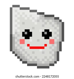 Sonreir imagen de píxel de icono de forma. Ilustración vectorial.