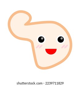 Smile shape icon. Vector illustration.