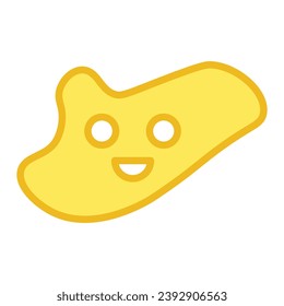 Smile shape icon. Vector illustration.
