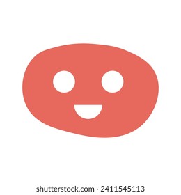 Smile shape icon. Vector illustration.