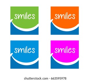 Smile shape logo template