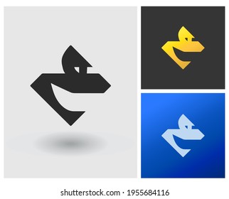 Forma de sonrisa con el logo simple de la cara aterradora