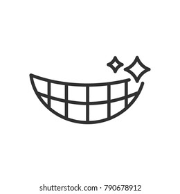 Smile and Shine. linear icon. Line with Editable stroke