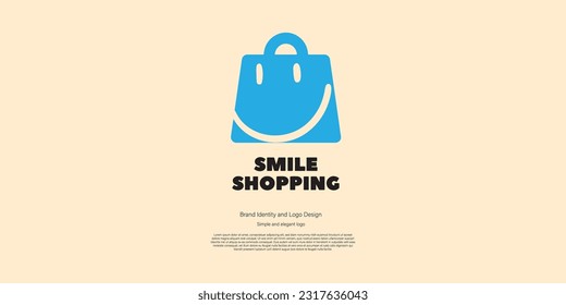 smile shoping for e commerce logo and branding, commercial use