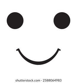 Smile Simple icon Vector illustration with white background.