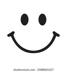 Smile Simple icon Vector illustration with white background.