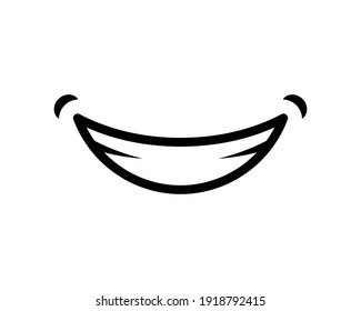 Smile Simple icon Vector Template Design . Smile icon isolated on white background . Happy face.