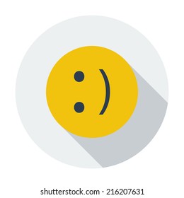 Smile. Single flat color icon. Vector illustration.