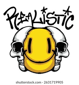 smile and Skull Urban Streetwear t shirt design