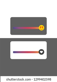smile slider button vector icon. smile slider button symbol. Linear style sign for mobile concept and web design. smile slider button symbol illustration. Pixel vector graphics - Vector.