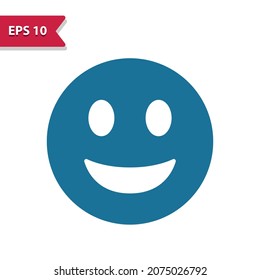 Smile, Smiley Face Icon. Professional pixel-aligned icon in glyph style.