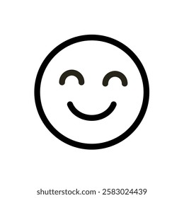 smile, smiling face - vector icon	