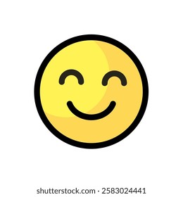 smile, smiling face - vector icon	