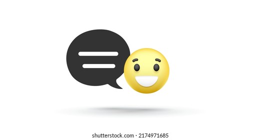 Smile with speech bubble illustration