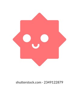 Smile Star Form Cartoon. Vektorgrafik.