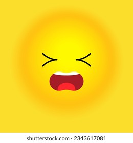 Smile, stickers with emotions. Vector illustration for printing on clothes, fabrics, wallpapers.