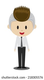 smile student man vector icon