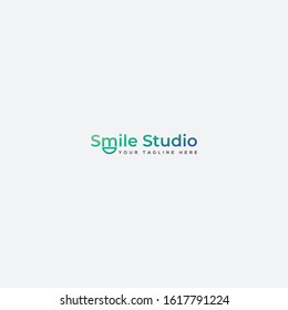 smile studio, logotype, lettering logo, smile simple logo