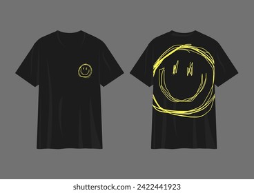 Smile style Vector illustration design for fashion graphics, t shirt prints, sweatshirts.
