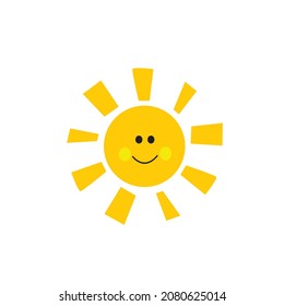 Smile sun cartoon premium vector 