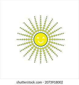 SMILE SUN LOGO VECTOR TEMPLATE