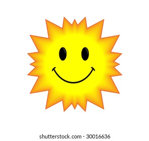 Smile sun. Vector