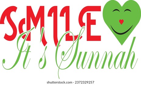 Smile it's sunnah t-shirt design