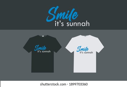 sonrisa su diseño de camisetas de tipografía sunnah. Cita tipografía con diseño de camiseta. diseño de citas de camisetas. la tipografía cita el diseño de camisetas. camiseta islámica