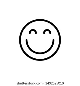 smile symbol, emoticon face line