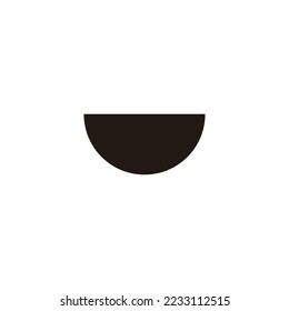 Lächeln, Symbol, geometrisches Symbol, einfacher Logo, Vektorgrafik