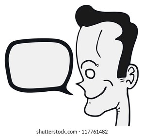 Smile talking man