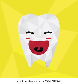 Smile Teeth cartoon low polygon