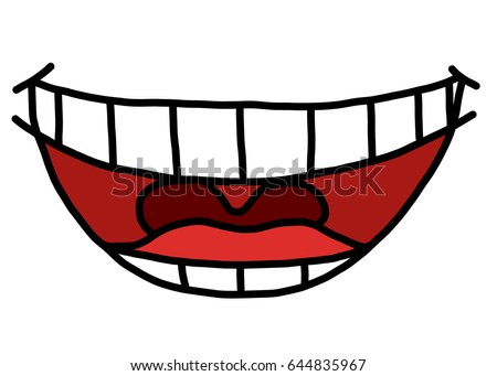 smile teeth cartoon vector