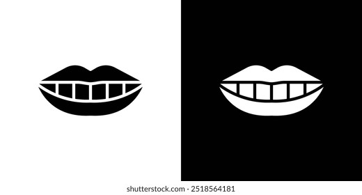 smile with teeth icon Flat fill set collection