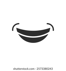 smile with teeth icon web design in vector