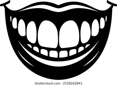 smile teeth vector illustration over white background