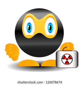 Smile the terrorist with a suitcase of the nuclear weapon