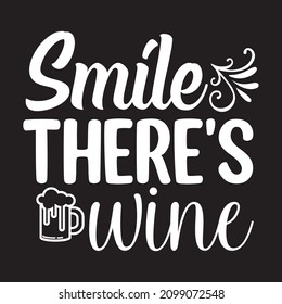 smile there's wine vector file