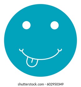 smile tongue vector icon