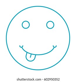 smile tongue vector icon